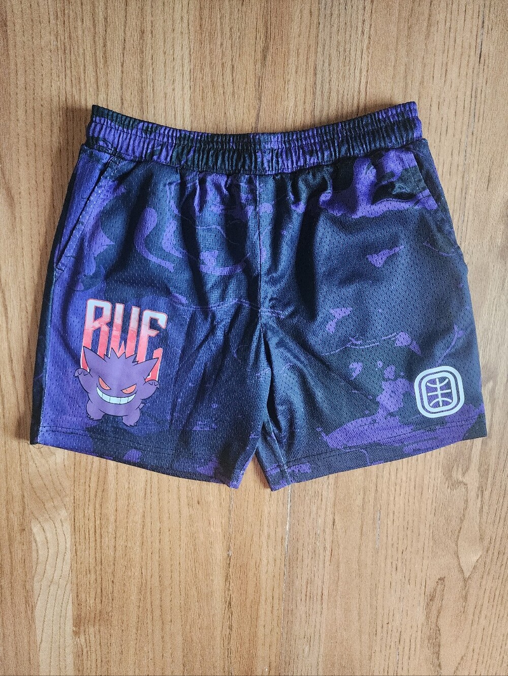 Overtime X Pokemon Boy's RWE Gengar Basketball Activewear Shorts X-Large XL